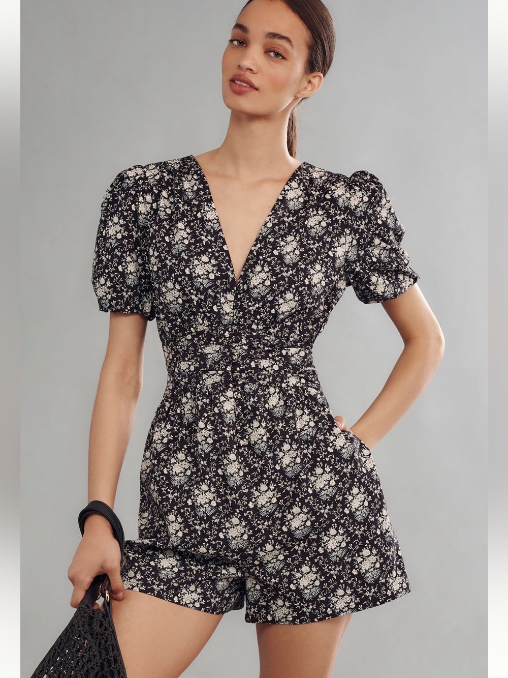 Anthropologie Katerina Button-Front Playsuit XL NWT